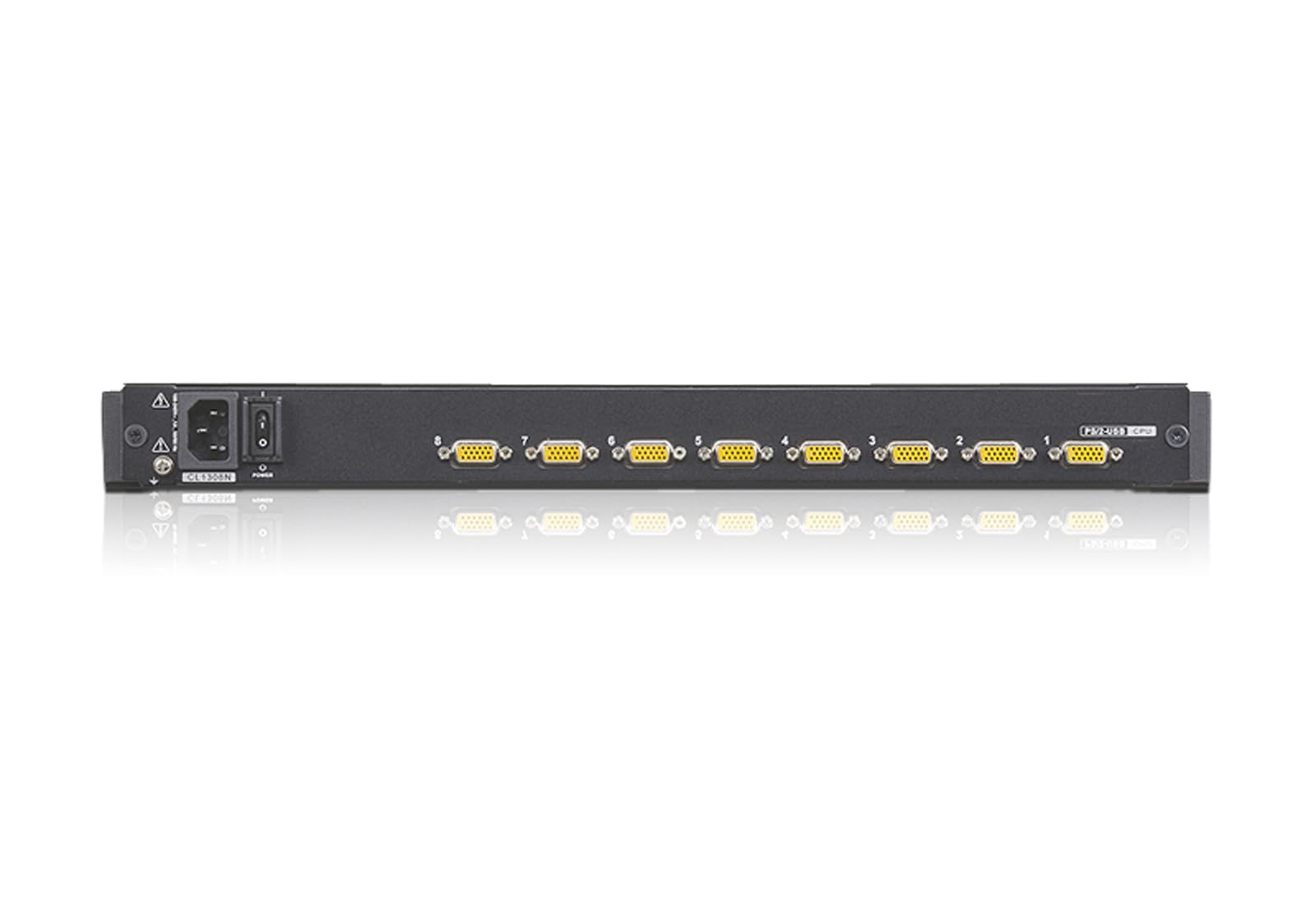 ATEN CL1308N KVM-Switch, 48cm TFT, VGA, PS/2-USB, 8 Port, Tastaturlayout D