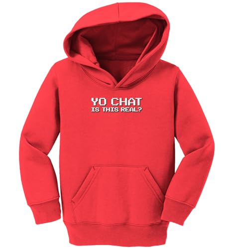 Tcombo Yo Chat Is This Real? - Funny Streaming Toddler/Youth Fleece Hoodie