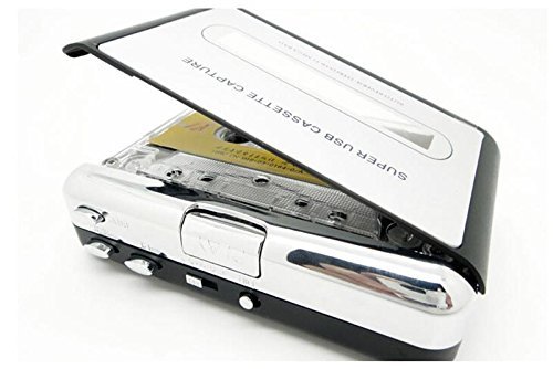 Comple Brand Portable Super USB Cassette Capture Convert Tapes to CD/MP3 (Black with Silver)