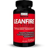 LeanFire Ultimate Thermogenic Fat Burner Supplement for Men and Women with L-Theanine and Green Tea Extract to Boost Energy, Burn Fat, Build Lean Muscle, Double Weight Loss, Force Factor, 60 Capsules