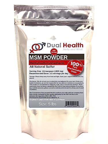 Pure MSM (Methylsulfonylmethane) Powder (5 lb) Bulk Supplements