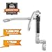 Wolflube Grease Control Handle Valve - For grease pump, Heavy duty High Pressure 7,500 PSI W.P, 1/4 inch NPT(f) inlet thread, 6 inches rigid pipe/spout with 4 jaws coupler, with 360 degree Z Swivel