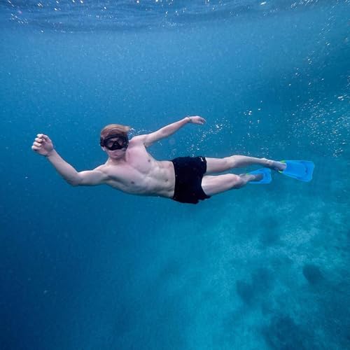 Aletas para natación, talón abierto, aletas cortas de silicona, aletas de natación de silicona, para hombres, principiantes, piscina, playa, buceo, esnórquel, entrenamiento de natación - imagen 2