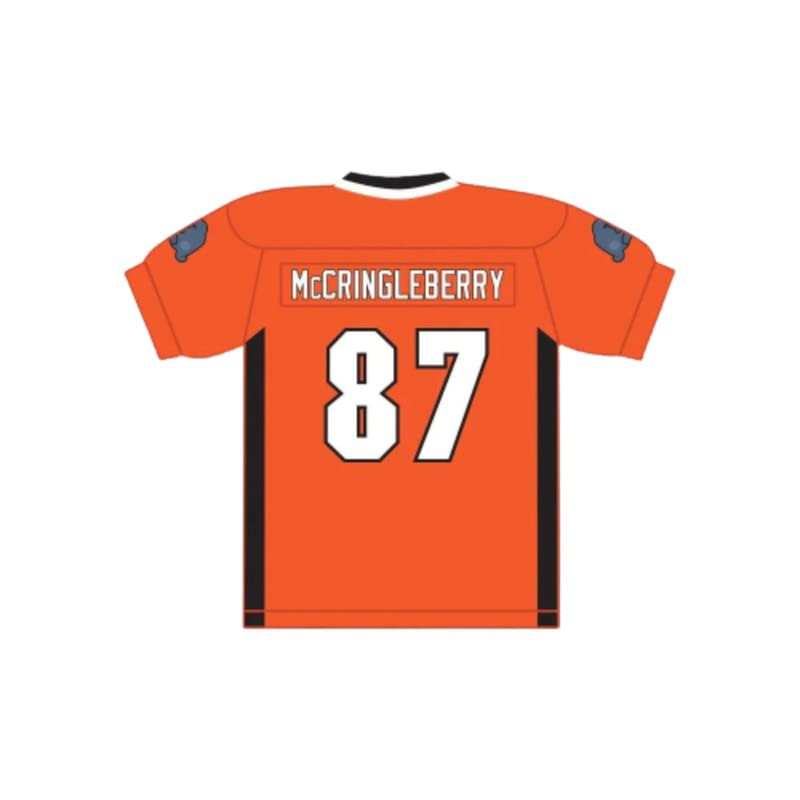 HINGLE MCCRINGLEBERRY 87 RHINOS FOOTBALL JERSEY WITH PATCHES Sewn