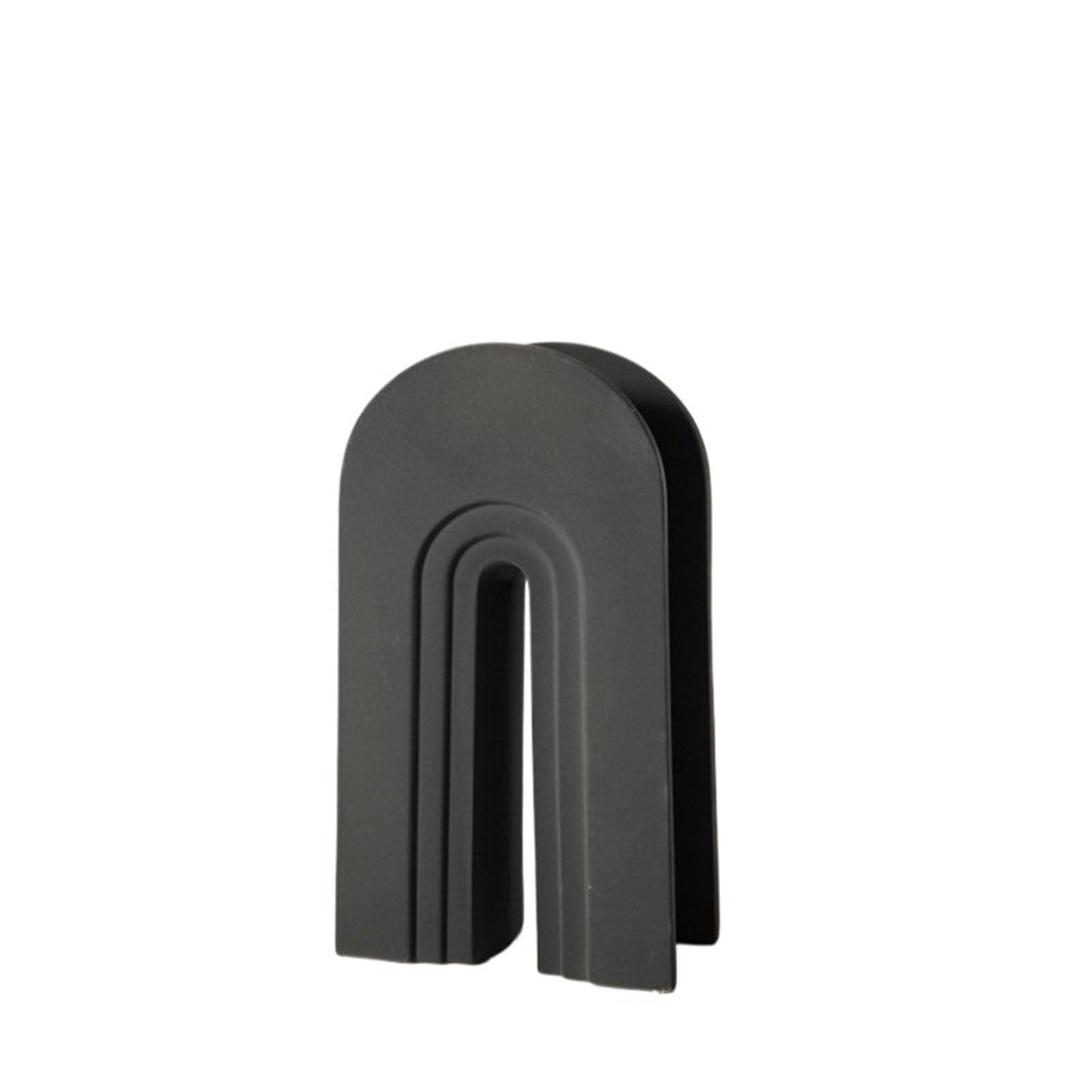 Geometric Vases Ceramic Vase Arch Bridge Semicircle Geometric Stripes Hollow Color Flower Arrangement Crafts Home Decoration(Style03)