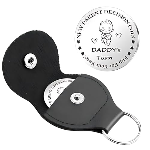 LONZIKP Regalo Neonato Nascita, Regalo Gravidanza, Moneta Decisionale, Idea Regalo per Neogenitori, Regalo Battesimo, Regalo per Mamma e Papà, Regalo per Baby Shower (3 cm)