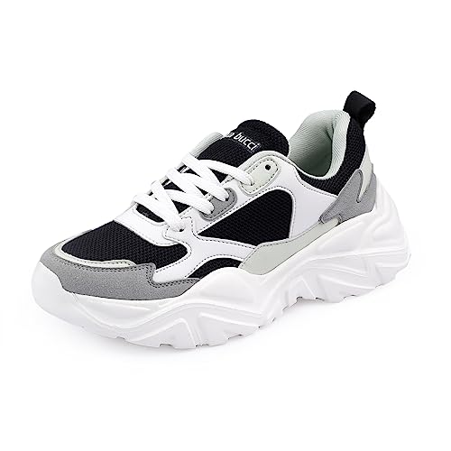 Bacca Bucci Spark Low-top Platform Colorblock Fashion Sneakers for Women | Streetwear Chunky Sneakers with Light-Weight Outsole