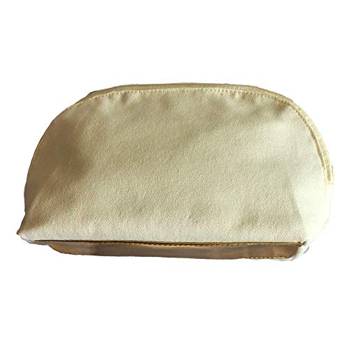 Cosmetic Canvas Cotton Bag (Gold Bottom)