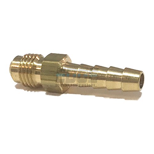 EDGE INDUSTRIAL 1/4" Hose ID to 1/4" 45° Male Flare Straight Brass Fitting Fuel/AIR/Water/Oil/Gas/WOG (Qty 01)