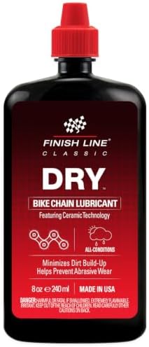 Finish Line Dry Bike Chain Lube - Ceramic Bicycle Lubricant - 240ml