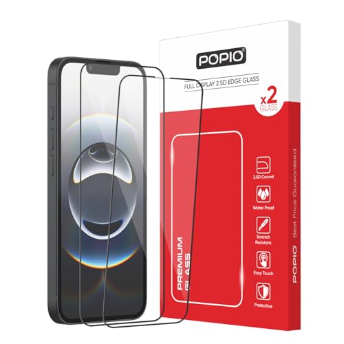 Image of POPIO Xtreme Series Pack of 2 Military-Grade Gorilla Tempered Glass for iPhone 13 /13 Pro / 14 /16e / 17e | 9H Hardness, Edge-to-Edge Coverage, Anti-Scratch