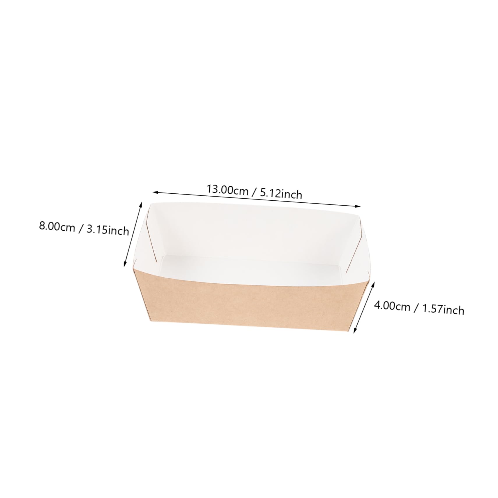 Unomor 50pc Simple Snack Boxes Kraft Paper Oilproof No-fold for Chips Cookies Snacks Parties