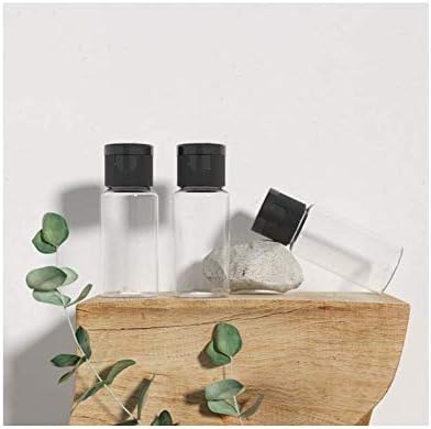 Miniatura 6 de Paquete de 30 botellas de viaje vacías de plástico de 0.7 onzas con tapa abatible, recipientes cosméticos para lociones, champús y aceites de masaje
