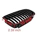 AutoXcessori 2PCS Matte Black Front Hood Kidney Grilles Grill for 1998 1999 2000 2001 BMW E46 320i 323i 325i 328i Sedan 4-Doors OE# 51138208487, 51138208488