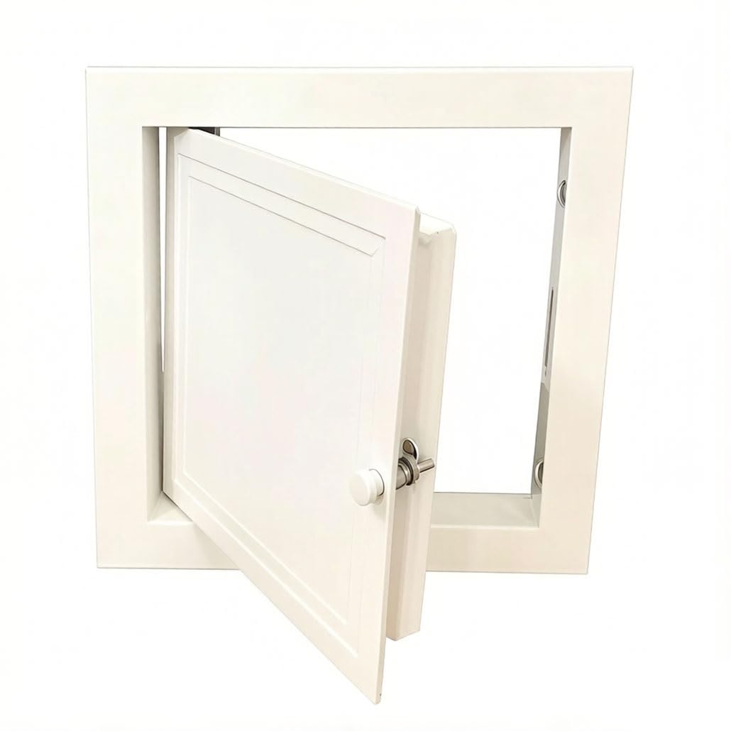IvyLoutish 5-36" Access Panel for Drywall, Access Panel Door with Lockable Handle, White Repair Hole Cover for Ceiling/Wall, Electrical Inspection Hatch for Wiring & Cables(15x20in)