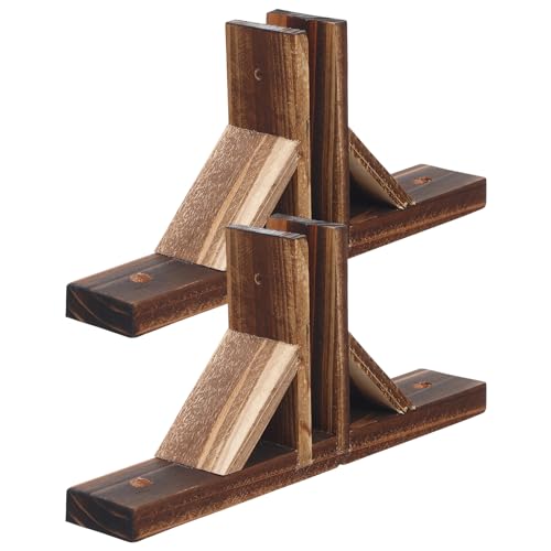 MILISTEN Lot de 2 supports de séparation de pièce - Pieds de séparation de pièce - Pieds de support pour clôture de jardin - Support en bois - Base de treillis de jardin - Support de base pour