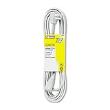 Fellowes 99596 Indoor Heavy-Duty Extension Cord, 3-Prong Plug, 1-Outlet, 15 ft Length, Gray