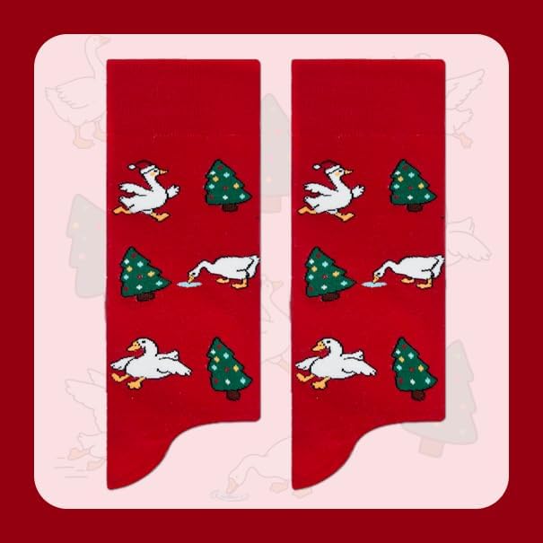 Goose Gifts Socks - Funny Goose Socks for Women Man Gift for Teens Xmas Stocking Stuffers Santa Sock Gifts Box Ready for Present - Image 4