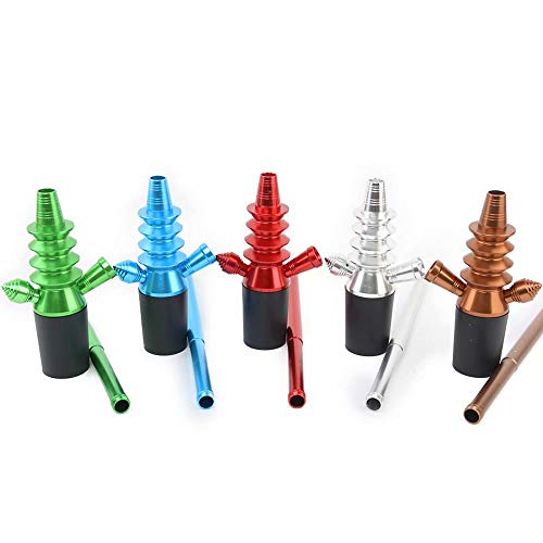 CUIJU Hookah Shisha tragbare Flasche Metall Shisha Adapter mit Schlauch, blau – Bild 6