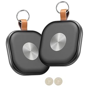 Air Tracker, Key Finder Works with Find My App (iOS Only), Bluetooth Tracker for Keys, Luggage, Suitcases, Key Finder Locator with Sound, Worldwide Tracking Tags, Replaceable Battery-2 Pack