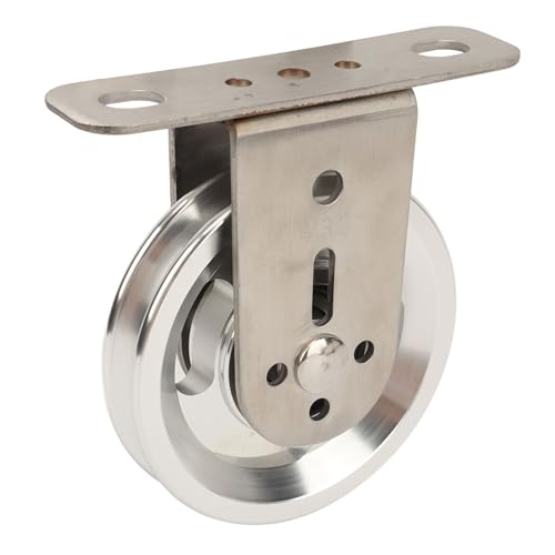 XHTLLO Gym Pulley Blocks, Wall Mount Fixed Pulley Wheel with 360 Degree Rotation for LAT Pulley System, Silent Bearing(Al Crown Block)