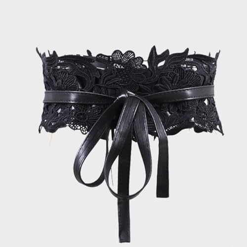 Versatile Ladies Decorative Belt Lace Wide Waist Bandage with Skirt Sweater Retro Fashion for Dresses and Tops2