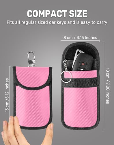 image for Vammcht Upgraded Faraday Bag for Key Fob (2 Pack), Premium Faraday Key