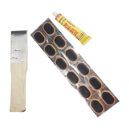 BRIGHTFUFU Bicycle Tire Repair Kit 12 Patch Patches Scissors Road Bike Mountain Bike Tire Repair Tool Set