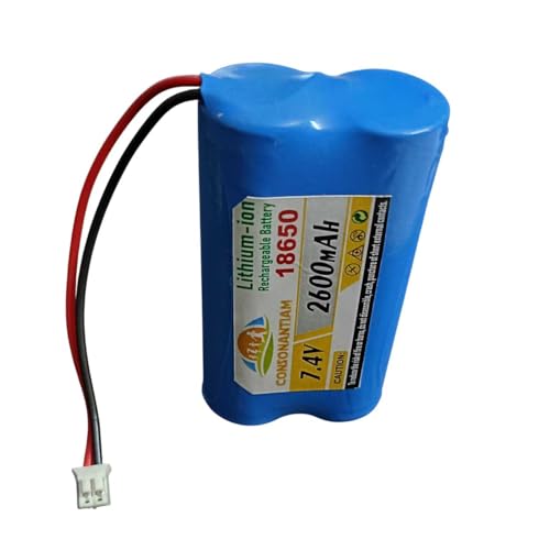Image of 7.4 Volt Battery Pack 2600 mAH Full Capacity 18650 Lithium Ion Rechargeable Battery Pack with JST 2 Pin Jack Robotics Industrial Inbuilt 2S-3-A BMS Security. (Without BMS Card)