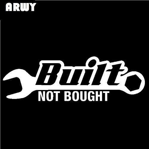 20.4x6.4cm Built Not Bought V2 Car Sticker Decal JDM Racing Drift Stance Illest Turbo Black/Sliver