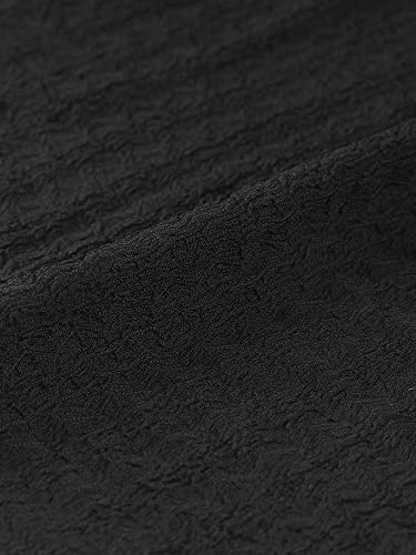 Allegra K Women's Elegant Crop Shrugs Long Sleeve Textured Open Front Ruffle Bolero Shrug Small Black #TOP5