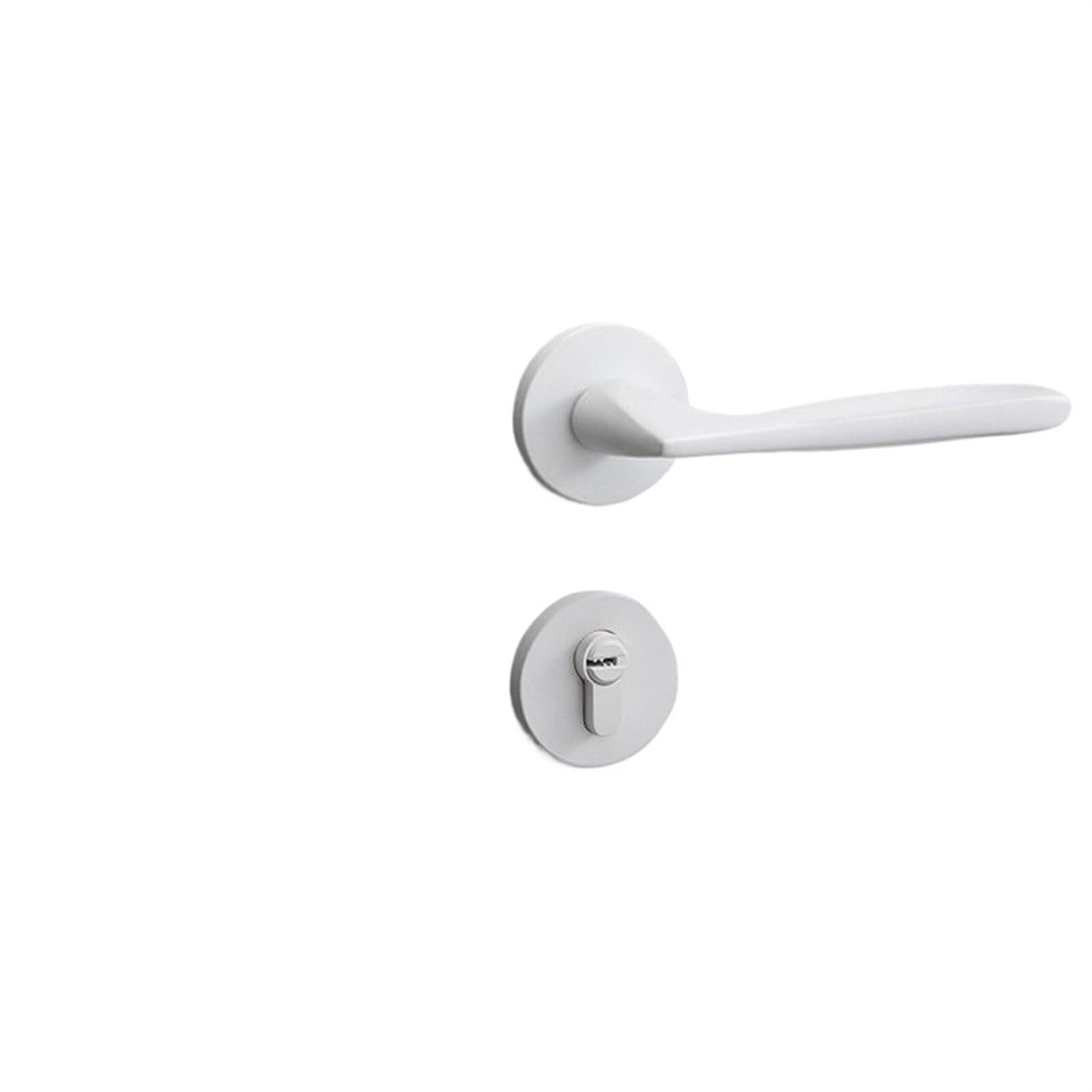 Yshiuol C Door Handles Bedroom Security Door Locks Bathroom Silent Split Mechanical Lock Mute Handle Deadbolt White Home Furniture Hardware For Home And Office(C)