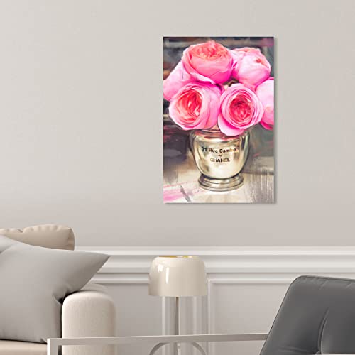 The Oliver Gal Artist Co. Floral And Botanical Wall Art Canvas Prints 'Rue Cambon' Home Décor, 10" X 15", Pink, Gold #TOP4