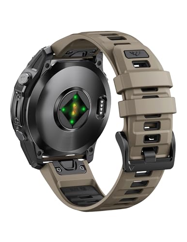 ANBEST Correa para Garmin Fenix 6X Pro/3/7X/8 51mm, Correa Silicona 26mm Quick-fit para Fenix 6X/7X Pro/5X/5X Plus/Epix Pro 51mm/Descent MK1/MK 2i/MK 2