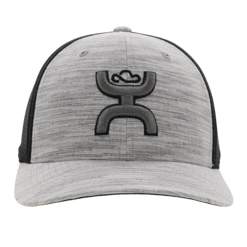 Image of HOOEY Ash, Grey /Black 6-Panel Flexfit with Black /White Logo - S /M (2231GYBK-01)