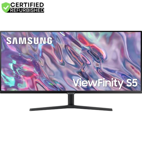 Image of Samsung (Refurbished LS34C502GANXZA 34 inch ViewFinity S50GC Series 1440p HDR Ultrawide Monitor Bundle with 2 YR CPS Enhanced Protection Pack (Renewed)