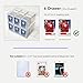 DEEIF 6 Drawer Trading Card Storage Box, 2200+ Cards Organizer with Divider, Clear Stackable Drawers for TCG, MTG, PTCG, Sports Cards (6 Drawer Card Box)