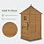MCombo Large Outdoor Storage Shed with Lockable Door and 6 Shelves, Outside Tall Tool Wooden Cabinet with Double Foldable Tables for Patio Yard Lawn 2645 (Natural)