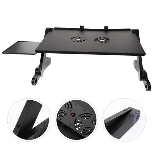 Soporte plegable de aluminio para laptop con ventiladores miniatura 7