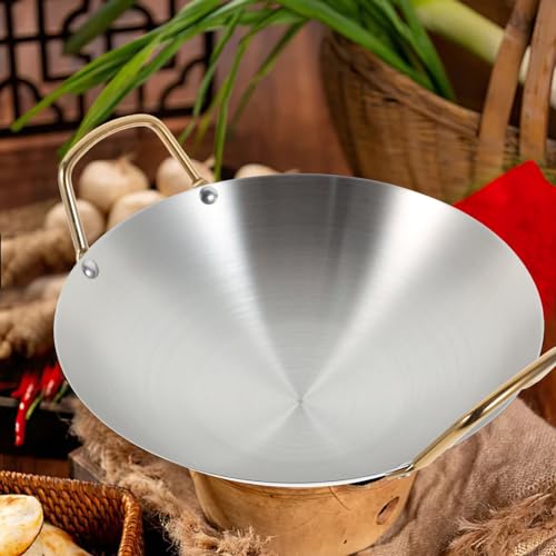 Wok de acero inoxidable STOBAZA con doble mango y fondo redondo miniatura 7