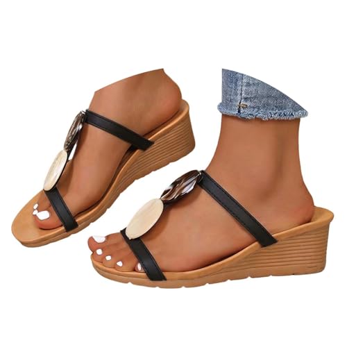 Chaussures compensées femme confortables type sabot et sandale de soirée