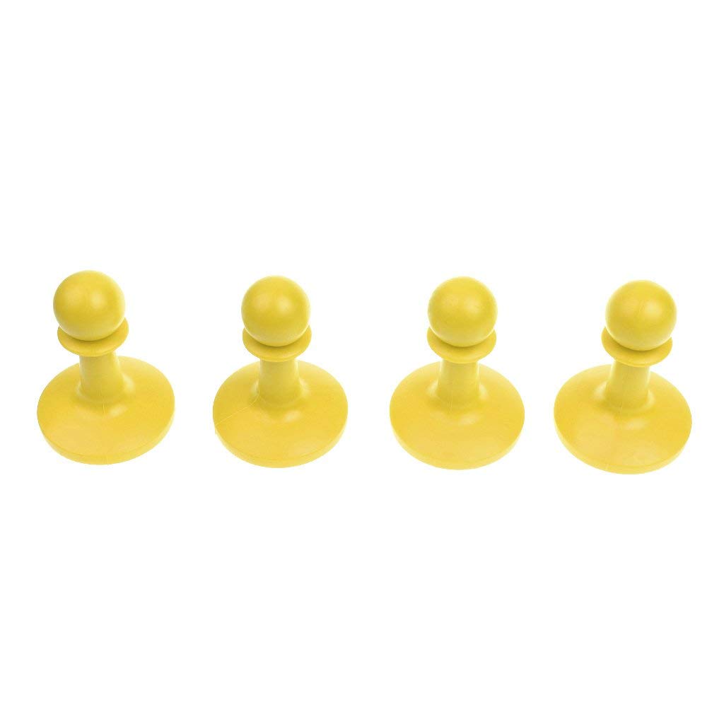 Inzopo 4pcs Rod Anti-Thunder Cap Camping Awning Canopy Tent Pole Protector - Yellow, 6.9cm