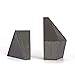 Decorative Bookends, Heavy Duty Cast Iron, Art Shelf Decor, Geometry Abstract Theme (Black) by Ambipolar