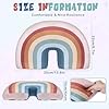 Chunful 2 Pcs Rainbow Pillow for Girls Kids 13.8 x 8.7 x 4 Inch Plush Cute Rainbow Throw Pillow Arch Shaped Cushion Stuffed Decoration for Bed Chair Room Home Decor (Pastel) #2