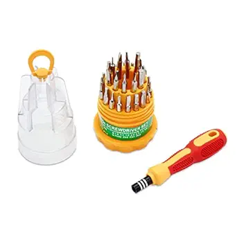 ILT Retail - 31 In 1 Screwdriver Tool Set Tool Kit for Mobile, Laptop Repairing & Repair Tool Kit (Yellow)