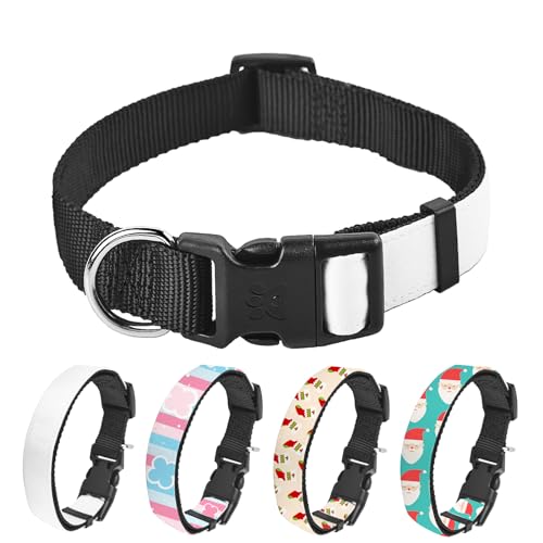 5 Collares para Perro Sublimables Talla S Pack Personalizable