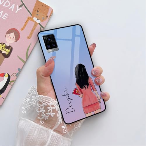 Image of COLORflow Back Cover Compatible with Vivo V20 | Professional Girl Color Customized | Shockproof TPU Bumper with Camera Protection Back Cover Compatible with Vivo V20