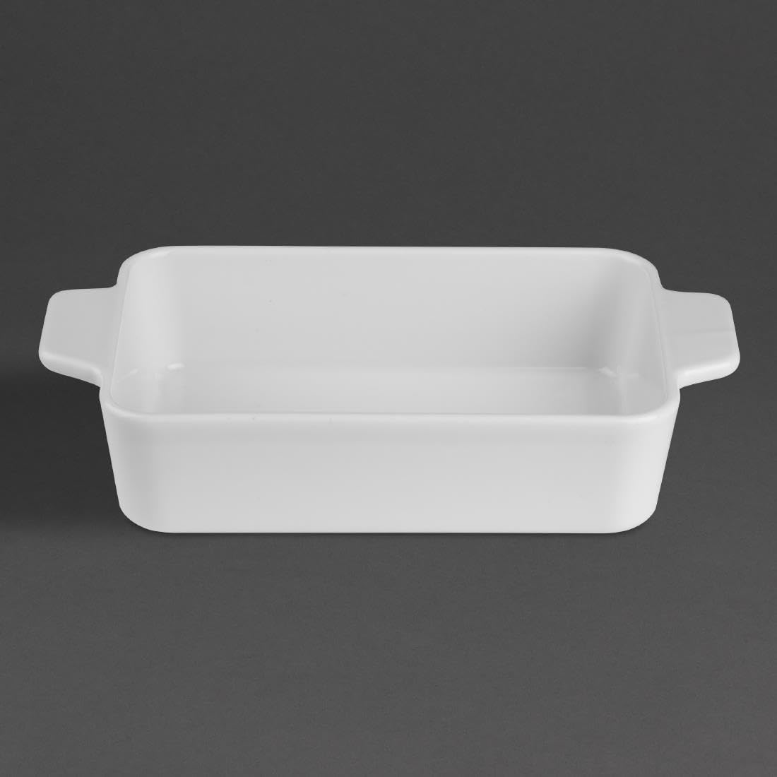 Olympia Whiteware Lasagne Baking Dishes 200 x 110mm (4 Pack) - Casserole Dish, Deep Porcelain Pan for Oven JA959