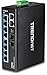 TRENDnet 10-Port Hardened Industrial Gigabit DIN-Rail Switch, DIN-Rail and Wall mounts Included, Dual redundant, RJ-45/SFP, Lifetime Protection, TI-G102