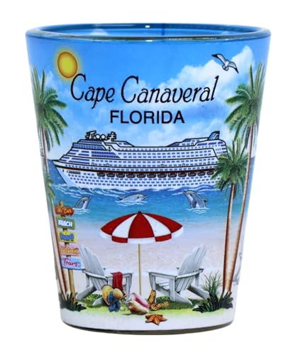 Cape Canaveral Florida Cruise Ship In and Out Shot Glass